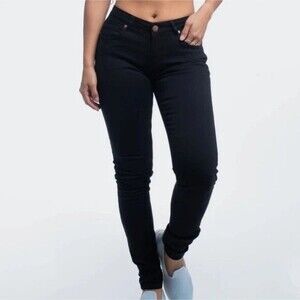 NWT Barbell Apparel Athletic Chino Pant Black Stretch Skinny Jean Women's 30